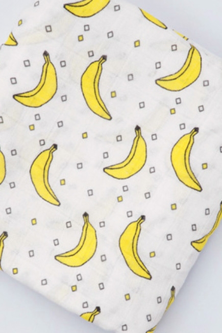 Муслиновая пеленка для новорожденных с бамбуком Diva большая, Banana
