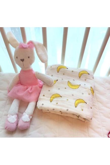 Муслиновая пеленка для новорожденных с бамбуком Diva большая, Banana