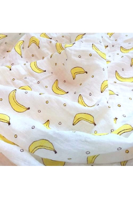 Муслиновая пеленка для новорожденных с бамбуком Diva большая, Banana
