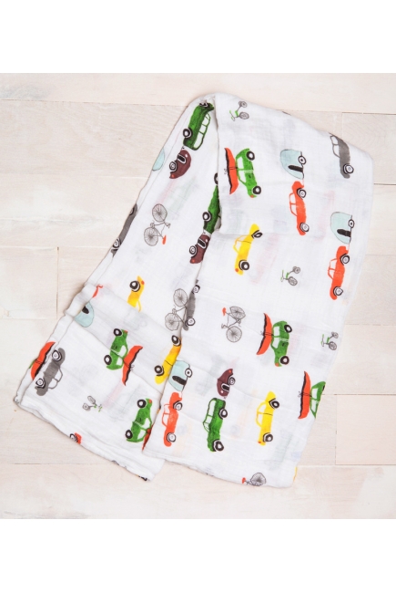 Муслиновая пеленка для новорожденных Diva большая, Cars