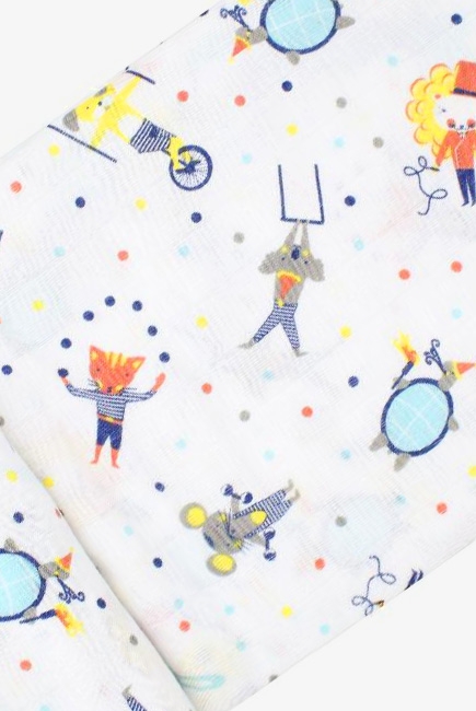 Муслиновая пеленка для новорожденных с бамбуком Diva большая, Circus