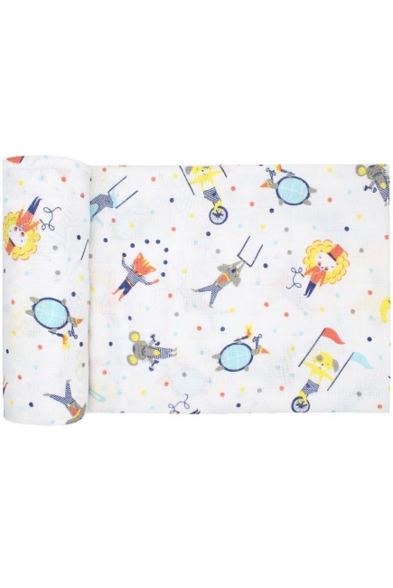 Муслиновая пеленка для новорожденных с бамбуком Diva большая, Circus