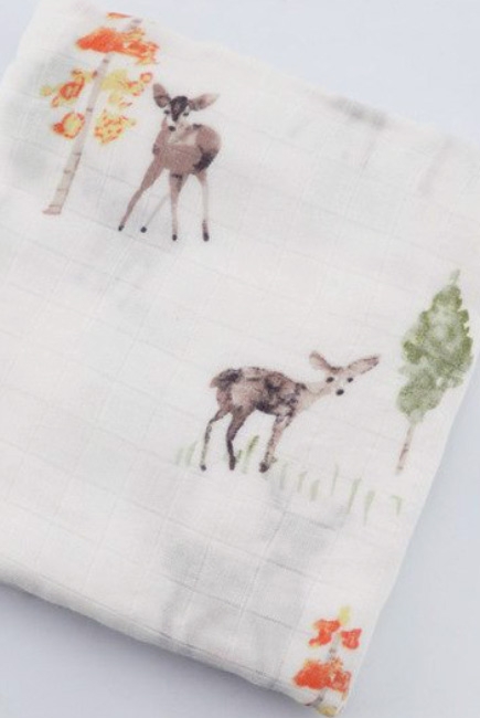 Муслиновая пеленка для новорожденных с бамбуком Diva большая, Deer