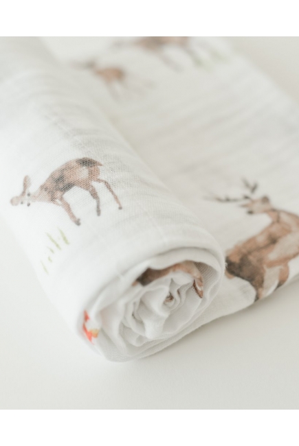Муслиновая пеленка для новорожденных с бамбуком Diva большая, Deer
