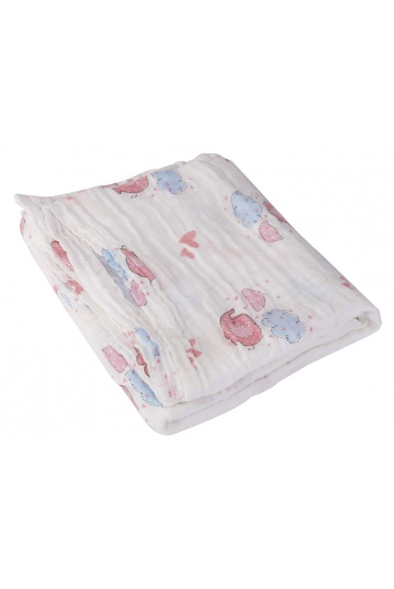 Муслиновая пеленка для новорожденных Diva большая, Elephant