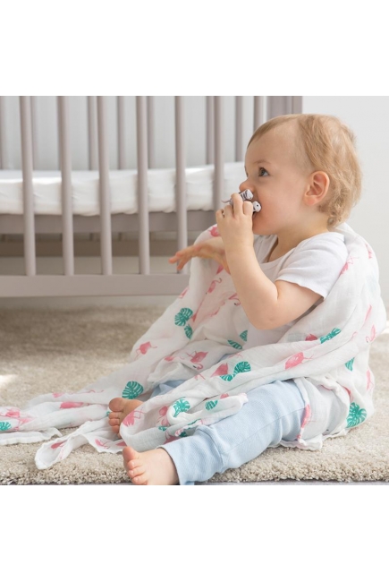 Муслиновая пеленка для новорожденных с бамбуком Diva большая, Flamingo Bamboo