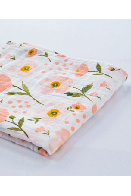 Муслиновая пеленка для новорожденных Diva большая, Flower Cotton