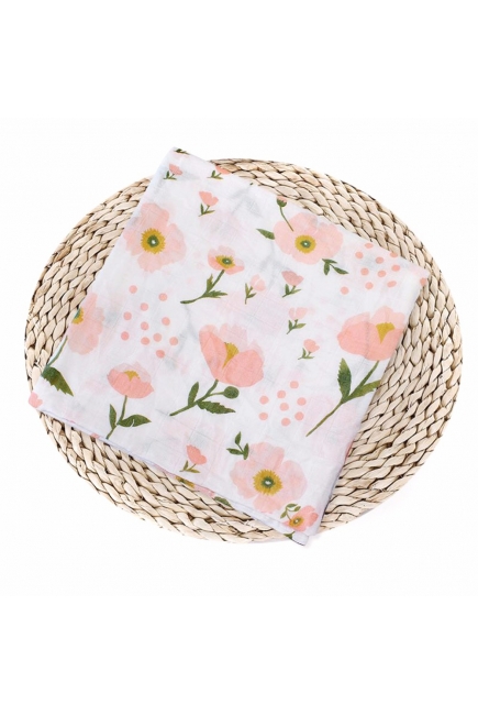 Муслиновая пеленка для новорожденных Diva большая, Flower Cotton