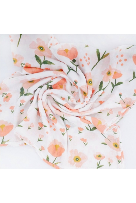 Муслиновая пеленка для новорожденных Diva большая, Flower Cotton
