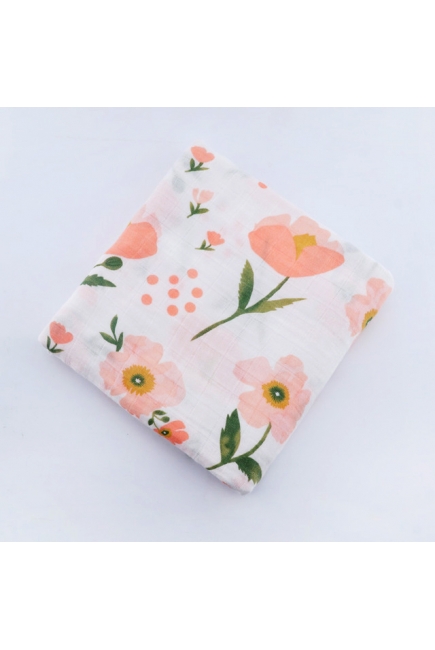 Муслиновая пеленка для новорожденных Diva большая, Flower Cotton