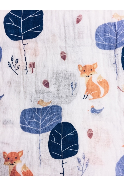 Муслиновая пеленка для новорожденных Diva большая, Fox Cotton