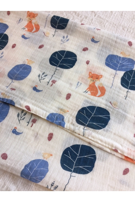 Муслиновая пеленка для новорожденных Diva большая, Fox Cotton