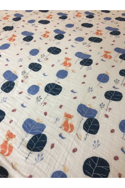 Муслиновая пеленка для новорожденных Diva большая, Fox Cotton