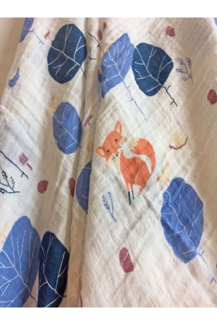 Муслиновая пеленка для новорожденных Diva большая, Fox Cotton