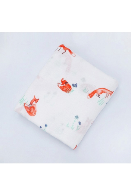 Муслиновая пеленка для новорожденных с бамбуком Diva большая, Fox Bamboo