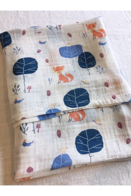 Муслиновая пеленка для новорожденных Diva большая, Fox Cotton