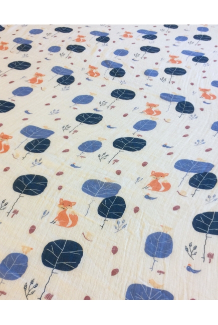 Муслиновая пеленка для новорожденных Diva большая, Fox Cotton