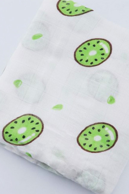 Муслиновая пеленка для новорожденных с бамбуком Diva большая, Kiwi