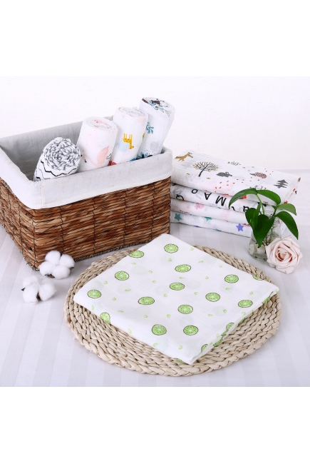 Муслиновая пеленка для новорожденных с бамбуком Diva большая, Kiwi