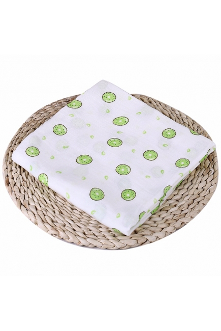 Муслиновая пеленка для новорожденных с бамбуком Diva большая, Kiwi