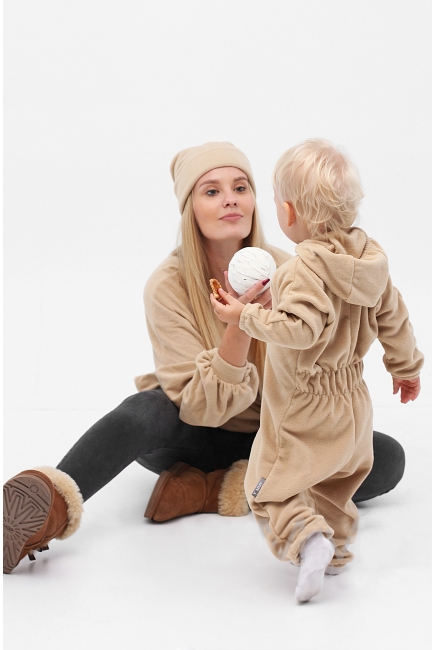 Флисовый комбинезон (поддева), песочный