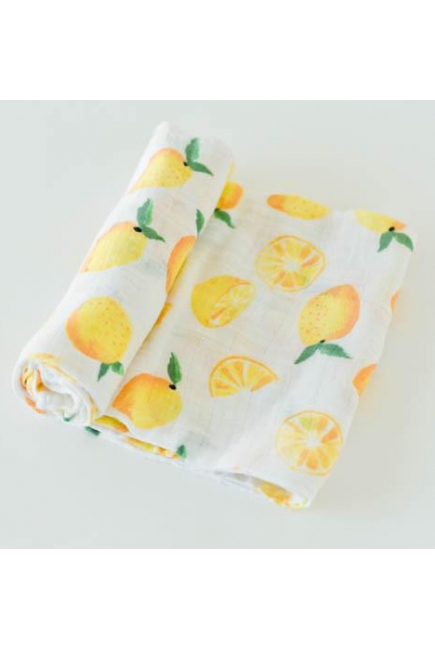 Муслиновая пеленка для новорожденных с бамбуком Diva большая, Lemon Cotton