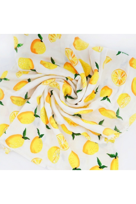 Муслиновая пеленка для новорожденных с бамбуком Diva большая, Lemon Cotton