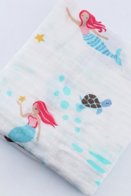 Муслиновая пеленка для новорожденных с бамбуком Diva, Pink Flower