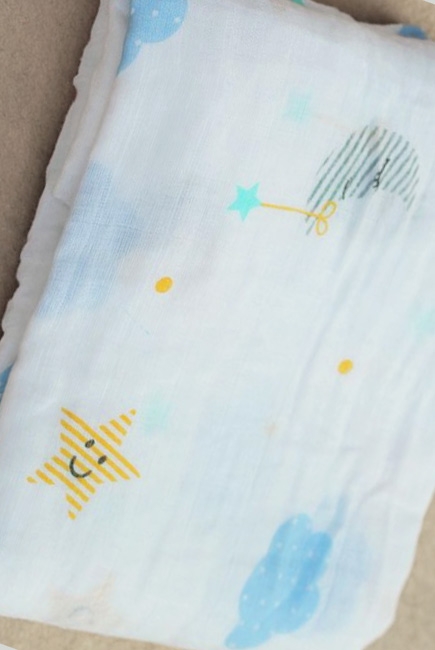 Муслиновая пеленка для новорожденных Diva большая, Night