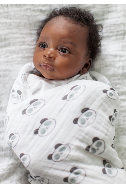 Муслиновая пеленка для новорожденных Diva большая, Panda