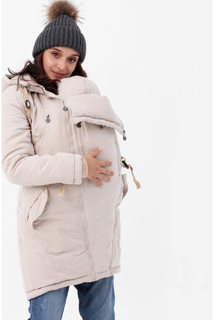 Слингокуртка зимняя - парка 3 в 1, бежевый