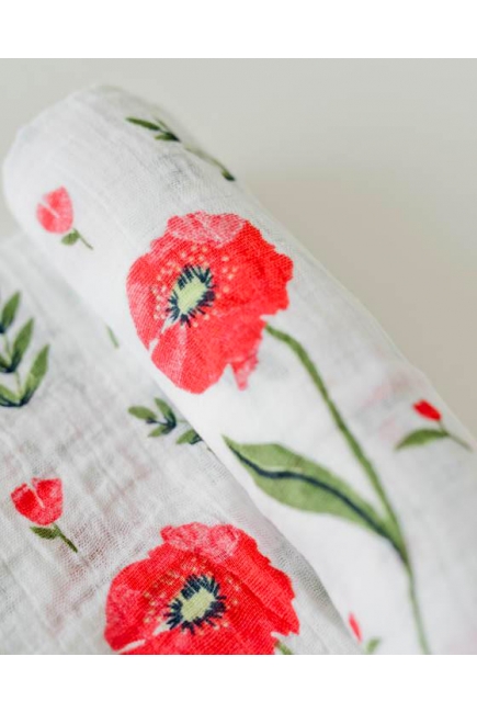 Муслиновая пеленка для новорожденных Diva большая, Poppy