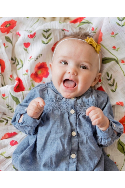 Муслиновая пеленка для новорожденных Diva большая, Poppy