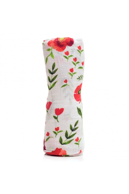 Муслиновая пеленка для новорожденных Diva большая, Poppy