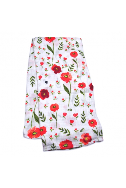 Муслиновая пеленка для новорожденных Diva большая, Poppy