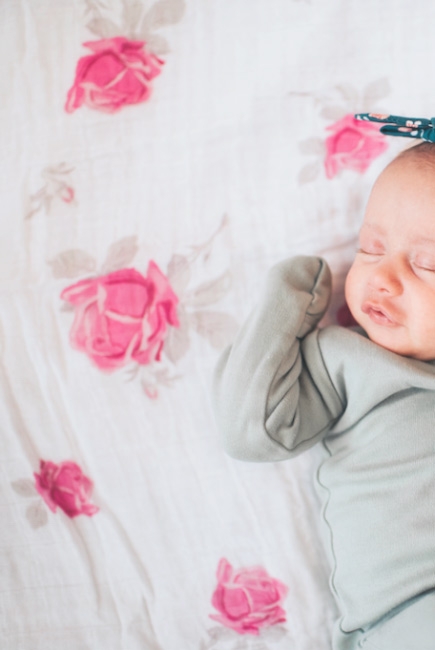 Муслиновая пеленка для новорожденных с бамбуком Diva большая, Rose Bamboo