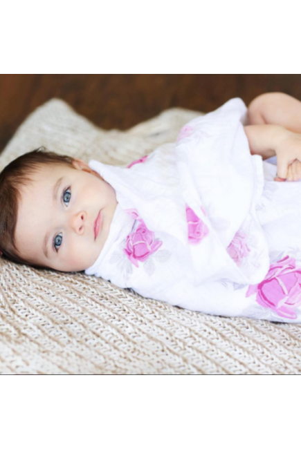Муслиновая пеленка для новорожденных с бамбуком Diva большая, Rose Bamboo