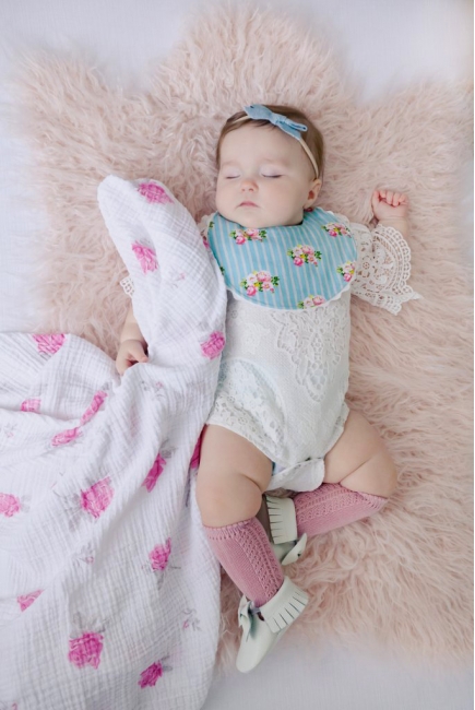 Муслиновая пеленка для новорожденных с бамбуком Diva большая, Rose Bamboo