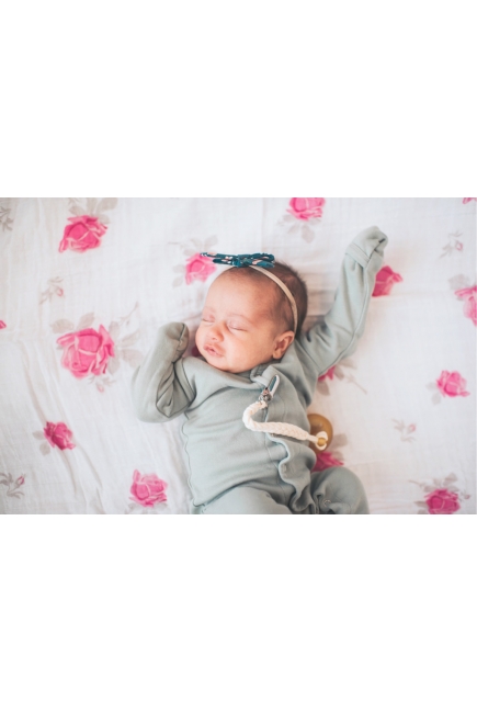 Муслиновая пеленка для новорожденных с бамбуком Diva большая, Rose Bamboo