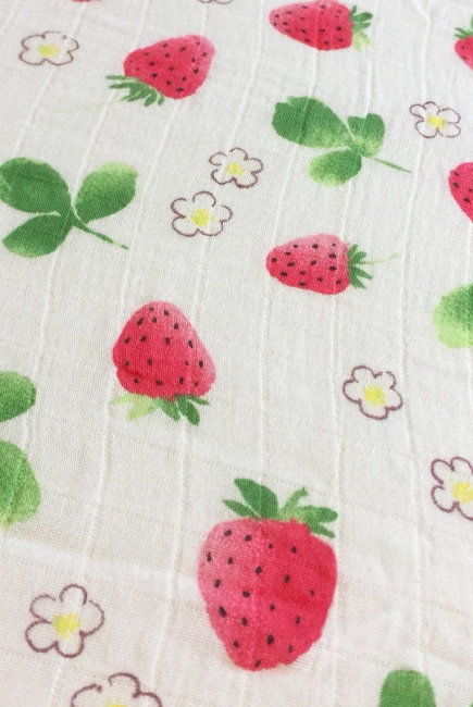 Муслиновая пеленка для новорожденных с бамбуком Diva большая, Strawberry