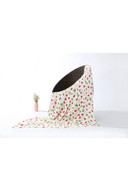 Муслиновая пеленка для новорожденных с бамбуком Diva большая, Strawberry