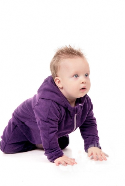 Флисовая поддева (флисовый комбинезон), светло-голубой