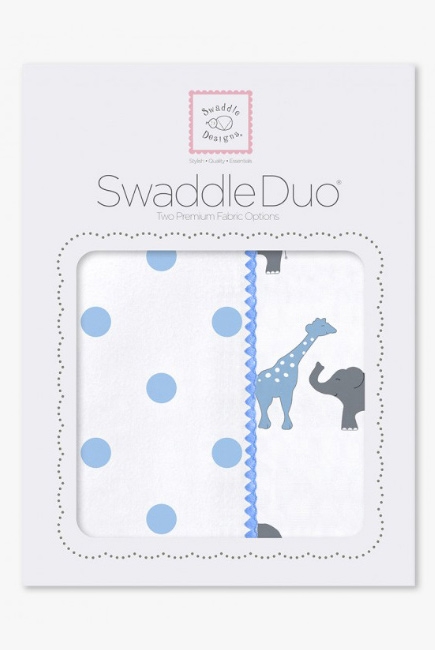 Набор пеленок SwaddleDesigns - Swaddle Duo, Circus Fun Blue