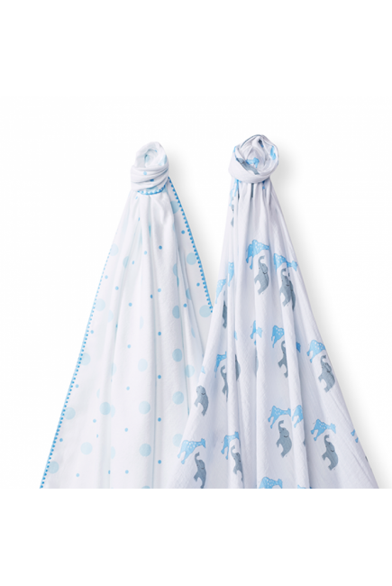 Набор пеленок SwaddleDesigns - Swaddle Duo, Circus Fun Blue