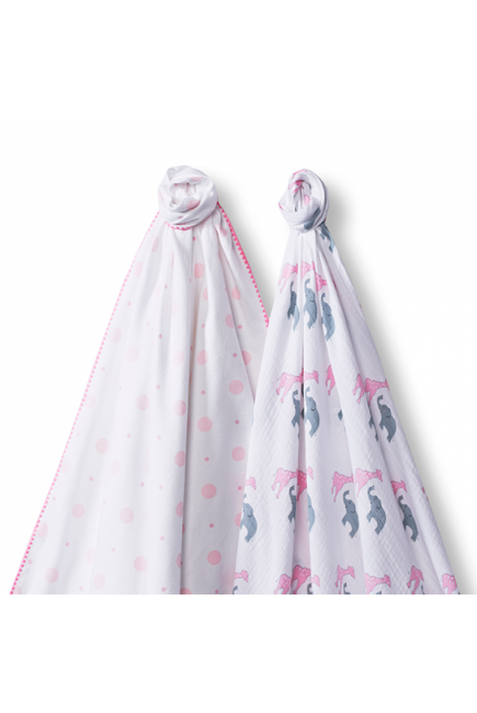 Набор пеленок SwaddleDesigns - Swaddle Duo Circus Fun Pink