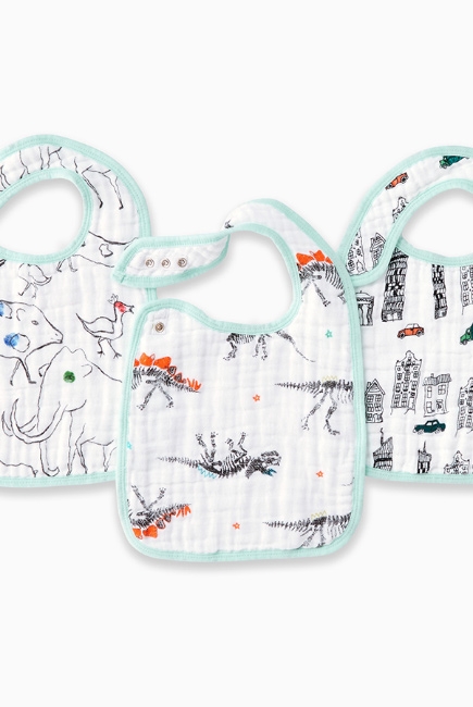 Слюнявчик Aden&Anais, набор из 3 штук, Colour Pop