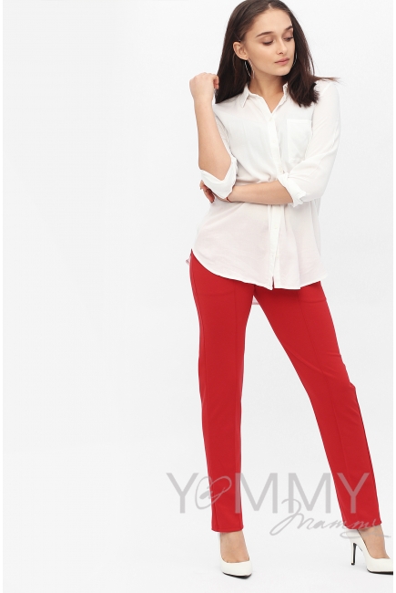 Костюм из плотной вискозы Костюм для кормящих и беременных из плотной вискозы, цвет алый