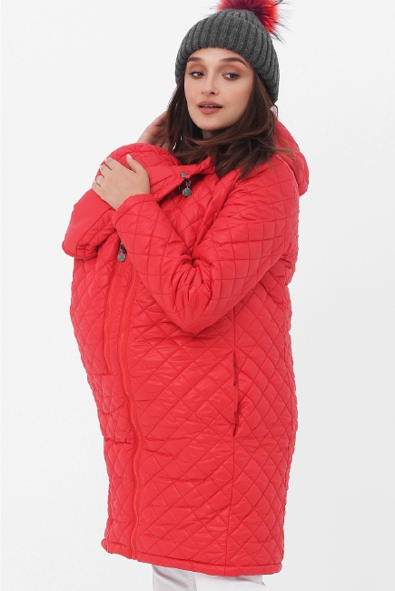 Слингокуртка зимняя 3в1, цвет красный стеганая