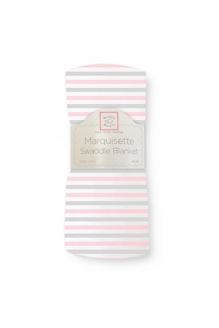 Пеленка детская тонкая Swaddle Designs Маркизет, Simple Stripes Pstl Pink