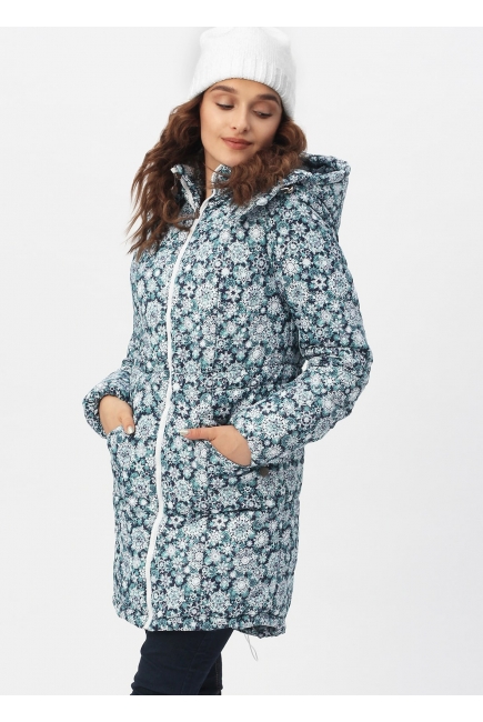 Слингокуртка зимняя 3 в 1, цвет синяя со снежинками